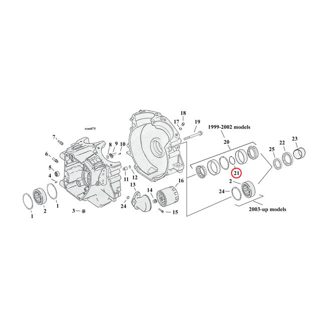 MCS Sprocket Shaft Bearing Spacer Shim .120" – 1969–2002 Big Twin; Twin Cam B