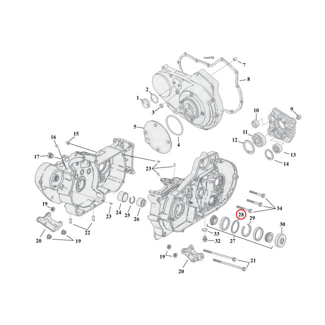 MCS Sprocket Shaft Bearing Spacer Shim .104" – 1977–2003 XL Sportster