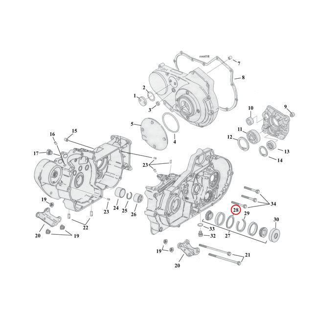 MCS Sprocket Shaft Bearing Spacer Shim .112" – 1977–2003 XL Sportster