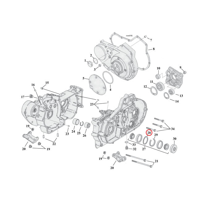 MCS Sprocket Shaft Bearing Spacer Shim .114" – 1977–2003 XL Sportster