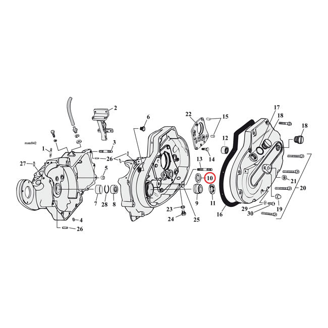 MCS Sprocket Shaft Bearing Spacer Shim .098" – 1977–2003 XL Sportster