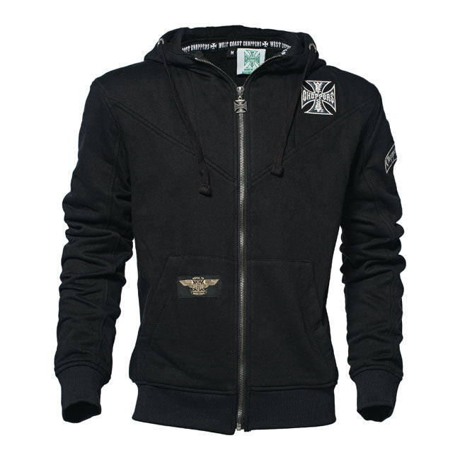 West Coast Choppers WCC OG Classic Panel Zip Hoodie Black – S