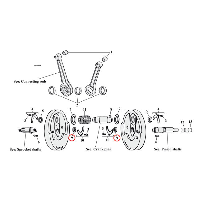 MCS Nut, Pinion and Sprocket Shaft – 54-E81 XL Sportster