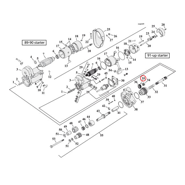 Samwel Roller, Starter Motor Clutch – 1989–2006 Big Twin; 1981–2006 XL…
