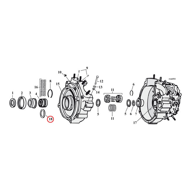 MCS Sprocket Shaft Bearing Spacer Shim .096" – 1969–2002 Big Twin; Twin Cam B