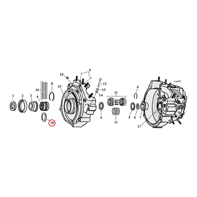 MCS Sprocket Shaft Bearing Spacer Shim .100" – 1969–2002 Big Twin; Twin Cam B