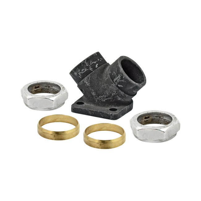 V-Twin Mfg Pipe Inlet with Nuts/Packing Ring – 1937–1948 UL; UL 74" Flathead