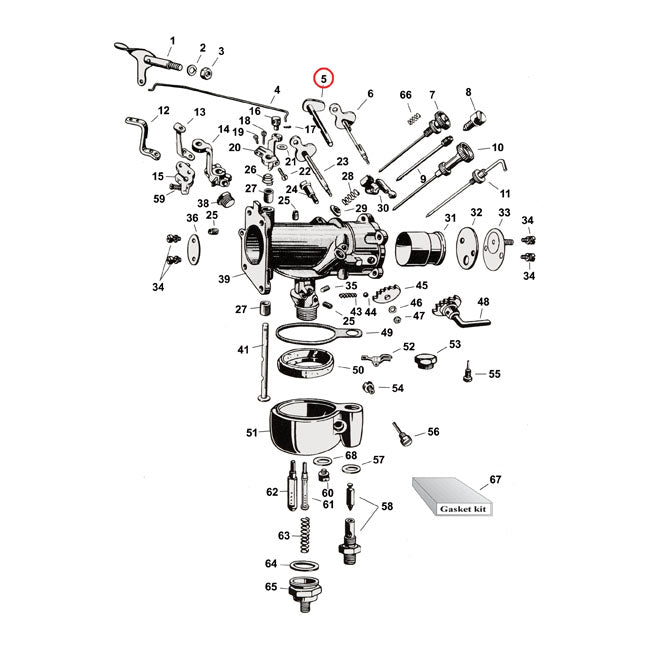 Samwel Air Intake Shaft, with Screws – 1933–1952 45" Sv; 1953–1954 Servi-Car…