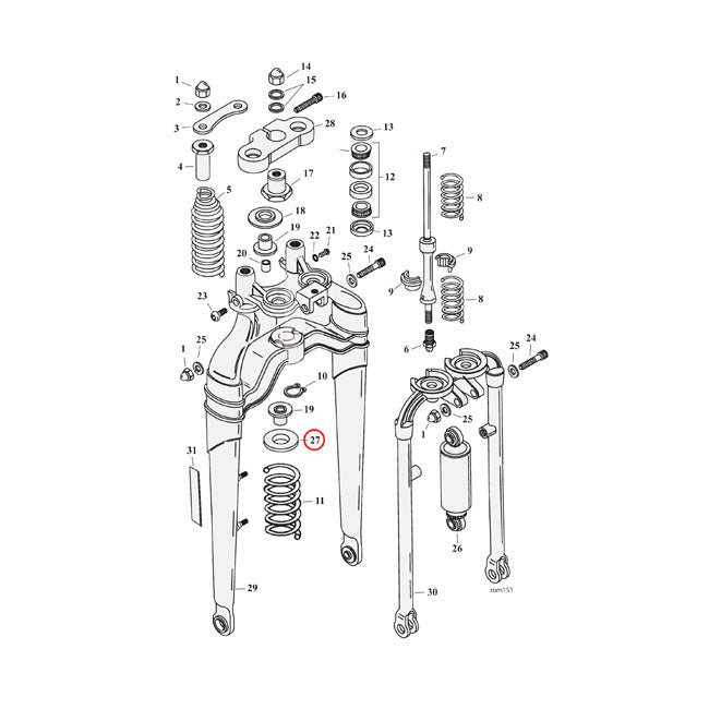 Samwel Spring Cup, Compression Spring – 1988–2006 FXSTS; 1997–2009 FLSTS