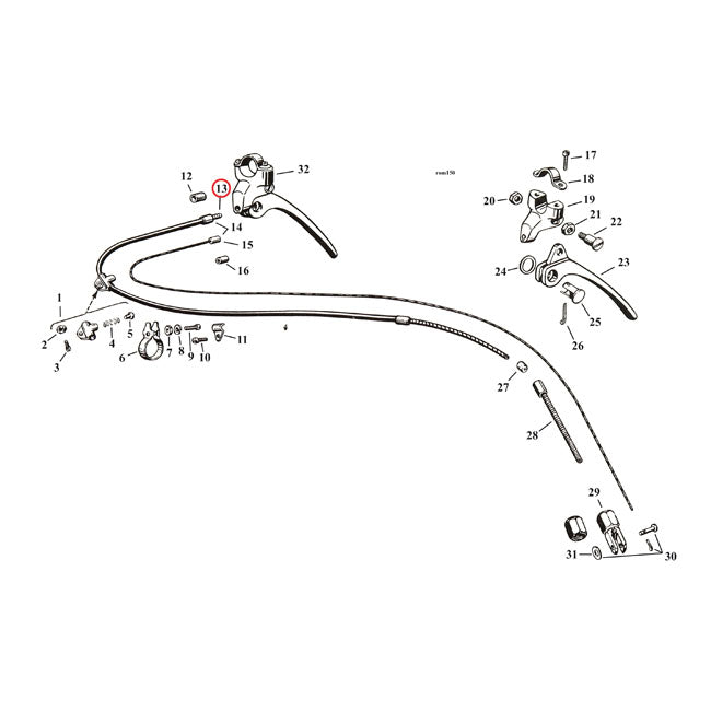 Samwel Outer Brake Cable, Front – 1930–1952 ALL 45"; 1930–1948 61"/74-80…