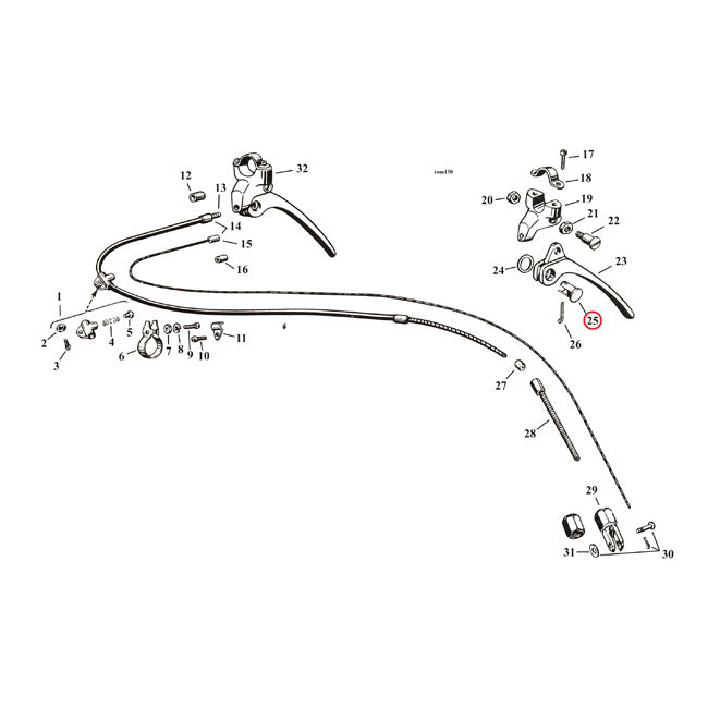 Samwel Bushing, Handlebar Brake Lever – 1929–1952 45" SV