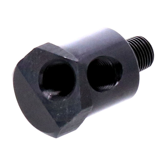 MCS Dual Oil Pressure Gauge Adapter. Black Aluminium – 1984–1999 Big Twin