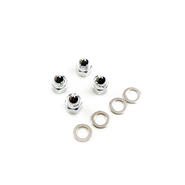 Gardner-Westcott Rocker Shaft End Nut Set. Acorn Style, Chrome – 1966–1984 Shovelhead; 1957–1985 XL…