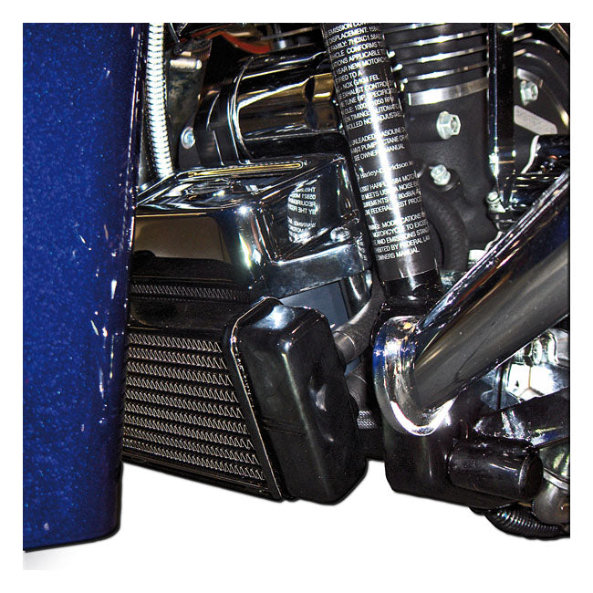 Jagg Oil Cooler Kit. Low Mount - Horizontal - 10 Row – 1984–2008 FLT/Touring