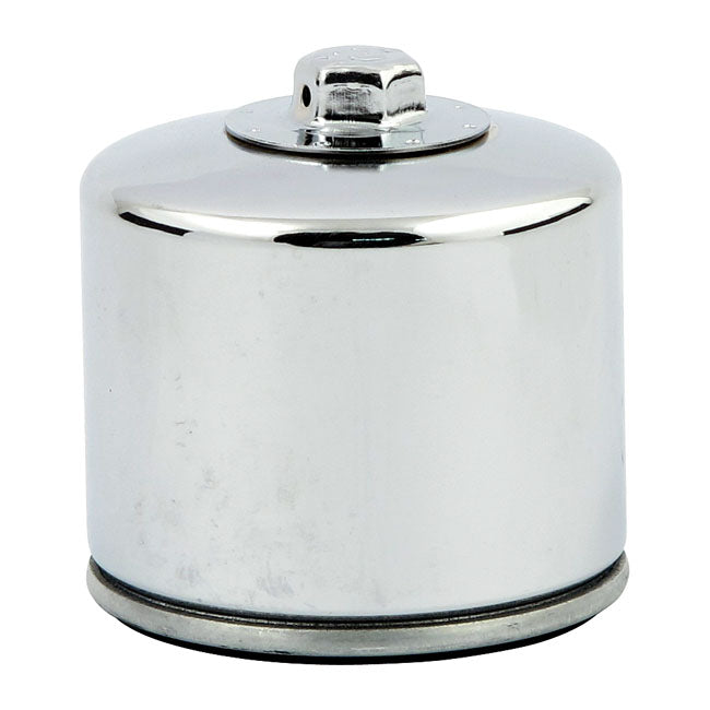 K&N Spin-on Oil Filter with Top Nut. Chrome – 80-E84 XL Sportster; L1982–1984 FL; FX…
