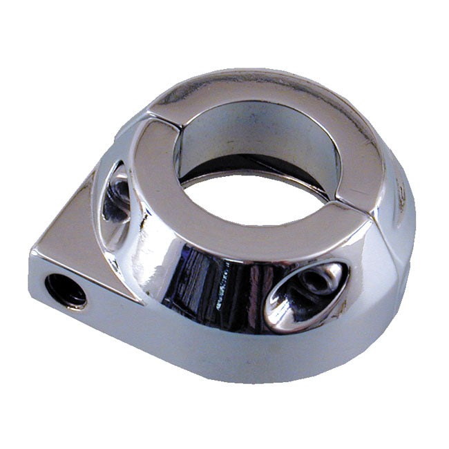 MCS Custom Throttle Clamp, Single Cable. Chrome