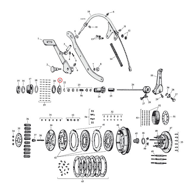 Samwel Race, Thrust Bearing Main Drive Gear – 1941–1973 45" Flathead