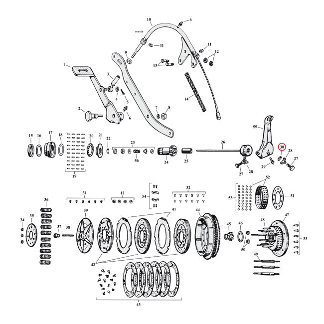 Samwel Spring Washer, Clutch Release Lever – 1941–1973 45" SV
