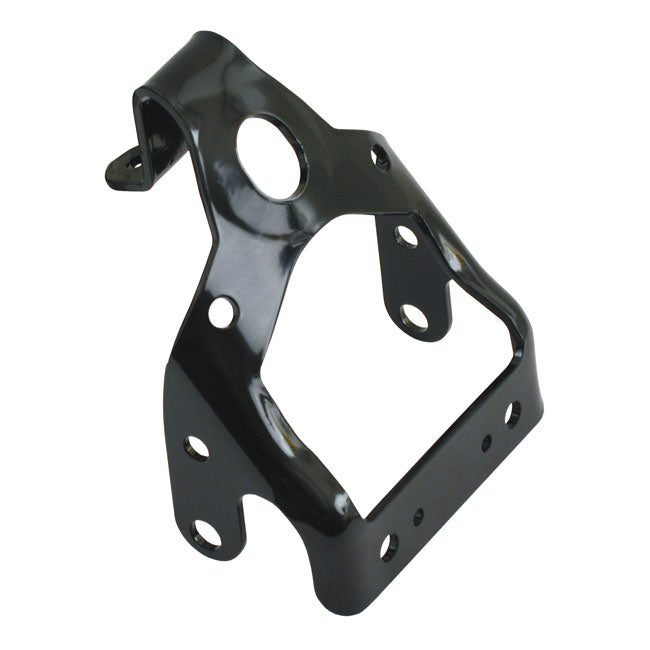 Samwel Springer Headlamp & Horn Bracket. Black – 1945–1952 H-D with Stock Springer Forks
