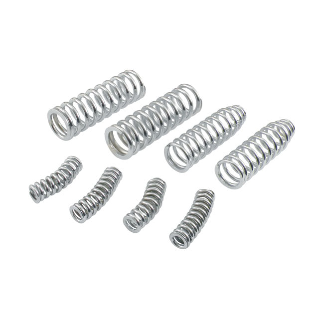 Samwel Replacement 8-Spring Set for Early Springer Forks. Chrome – 1937–1952 WL; WLA; 1946–1948 Big Twin
