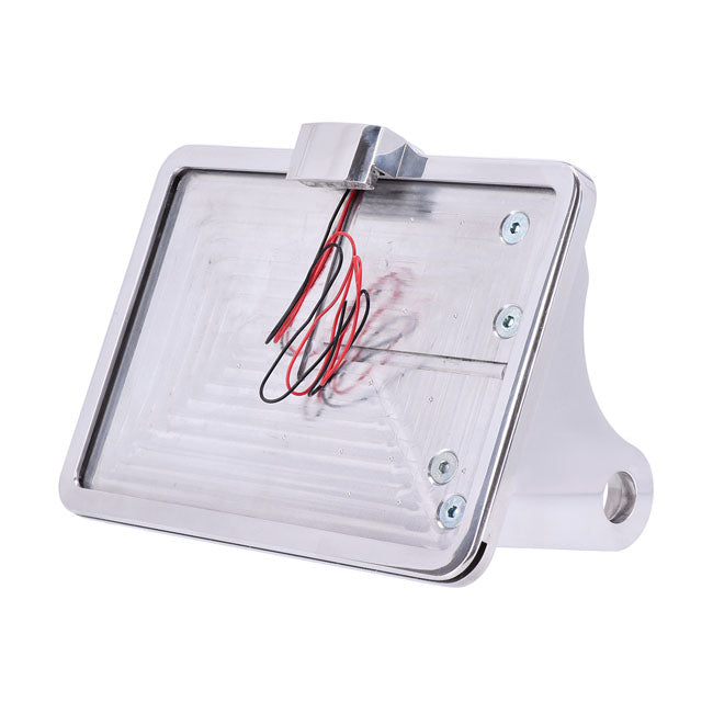 CPV ''Slide-in'' License Plate Bracket. Side Mount, Polished – 1984–2007 Softail