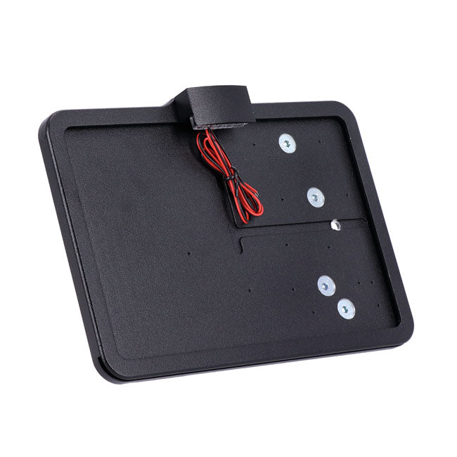 Cpv ''Slide-In'' Licence Plate Bracket. Side Mount, Black – 1991–2017 Dyna