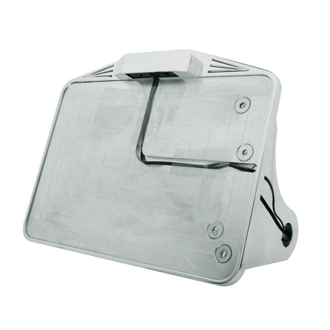 CPV Side Mount License Plate Bracket Kit. Polished EU – 1984–2007 Softail