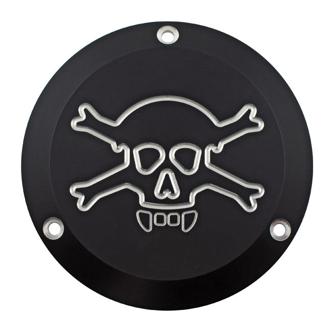 Cpv Derby Cover. Skull. Black – 1970–1999 Big Twin