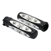 CPV Skull Handlebar Grip Set. Black – 1974–2022 H-D with Single or Dual…