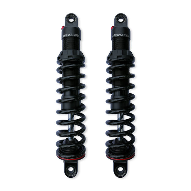 Progressive Suspension 490 Sport Series Shock Set. 12.5". Std Duty. Black – 2006–2009 Dyna