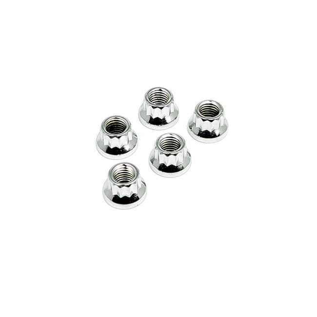Gardner-Westcott Chrome 12 Point Nut, 1/4-28