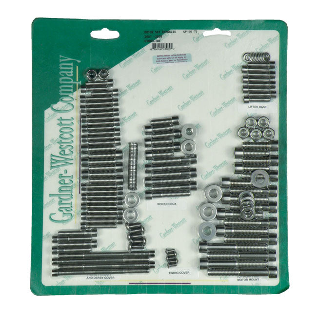 Gardner-Westcott Motor Screw Set, Polished SS Allen – 2007–2017 Dyna