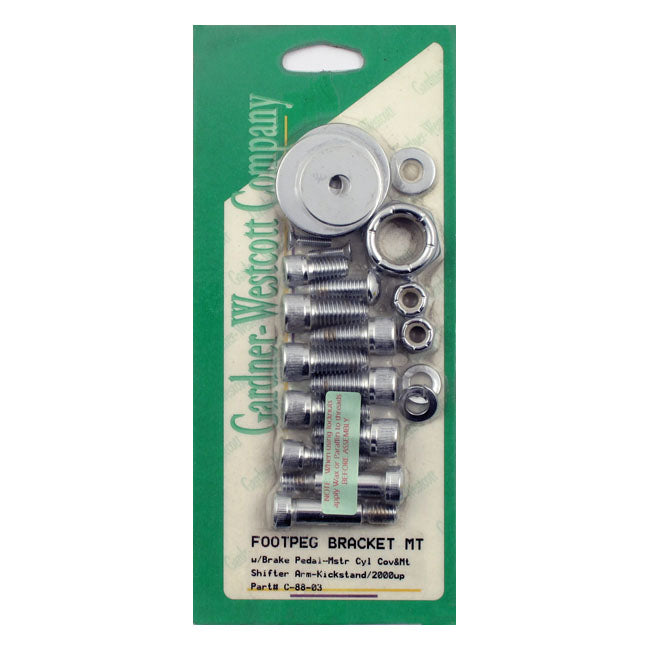 Gardner-Westcott Foot Peg Bracket Mount Kit. Chrome – 2000–2006 FXST