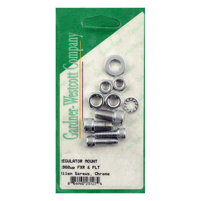 Gardner-Westcott Voltage Regulator/Rectifier Mount Kit. Chrome Allen – 1980–1994 FXR; FLT