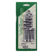 Gardner-Westcott Rocker Box Top Bolt Kit. Flanged Hex, Chrome – 1999–2017 Twin Cam