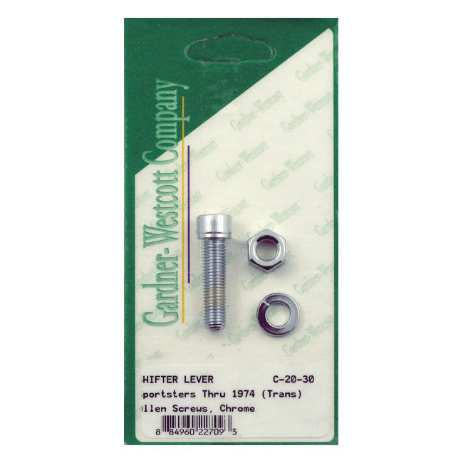 Gardner-Westcott Shifter Lever Mount Kit. Chrome Allen – 1954–1973 FL; 1954–1974 XL Sportster