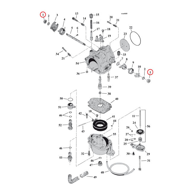 S&S Nut, Throttle Shaft