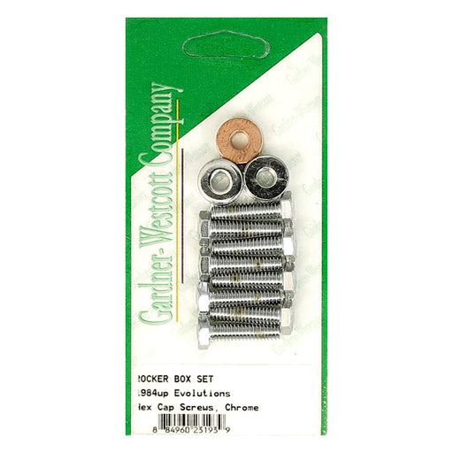 Gardner-Westcott Rocker Box Top Bolt Kit. Hex, Chrome – 1984–1999 Big Twin; 1986–2022 XL…