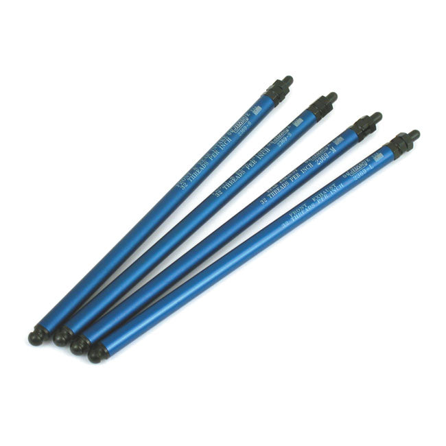 Shovelhead ''Slim Jims'' Aluminium Adj. Pushrod Set – 1966–1984 Shovelhead with OEM Style…