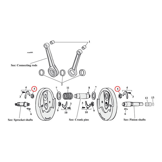 Jims Crank Pin Nut – L1981–1998 XL Sportster