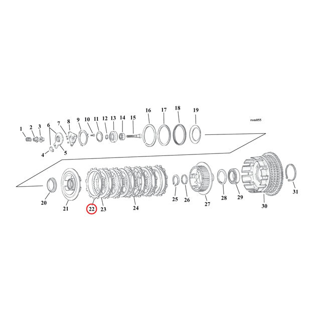 Alto Clutch Plate Set Aramid – L1984–1990 XL Sportster