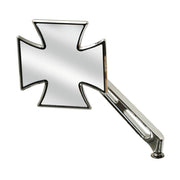MCS Maltese Cross Mirror, Left Slotted Stem – 65-UP H-D