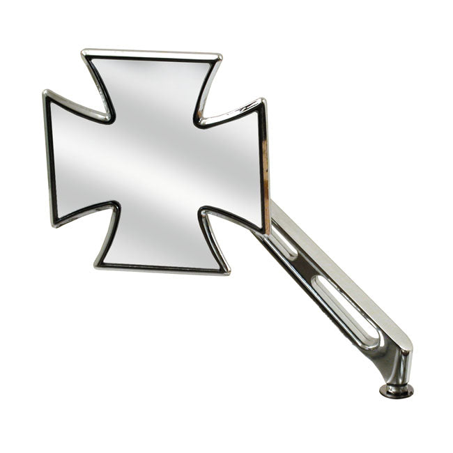 MCS Maltese Cross Mirror, Left Slotted Stem – 65-UP H-D