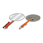 MCS Cateye Mirrors Set, with Built-in Turn Signals. Chrome – 65-UP H-D