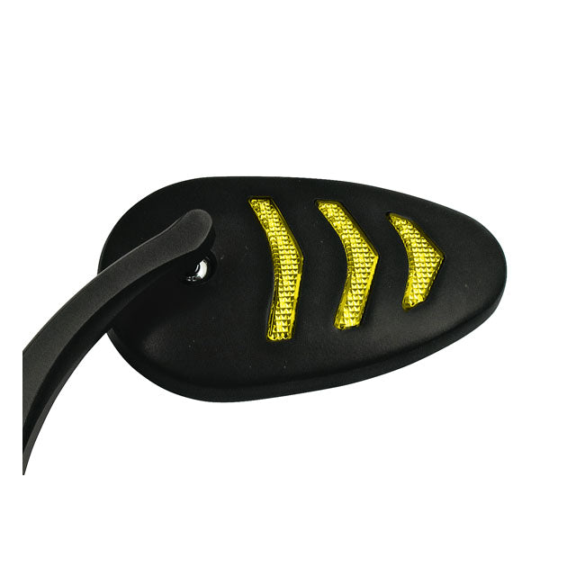MCS LED Billet Turn Signal Mirror Set. Black