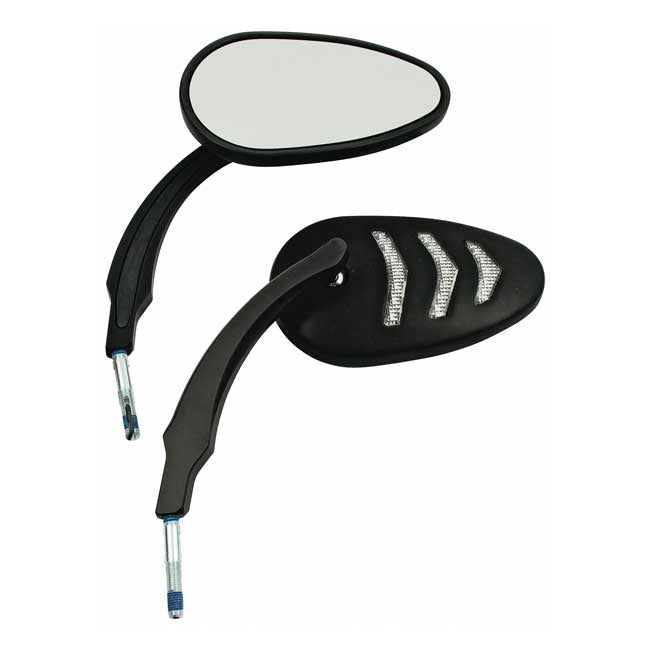 MCS LED Billet Turn Signal Mirror Set. Black