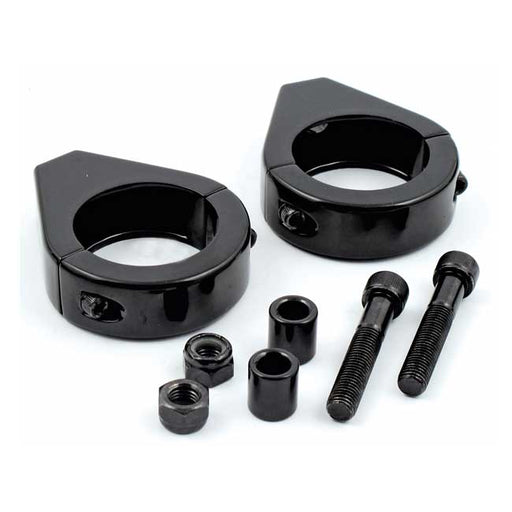 MCS Smooth Edge Fork Mount Clamp Kit. 39mm. Black – Universal