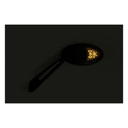 MCS LED Cateye Turn Signal Mirror Set. Black, Amber Front Lens – 65-UP H-D
