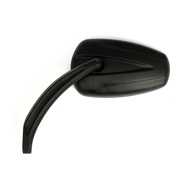 MCS Slipstream Mirror Set. Curved Stem, Black