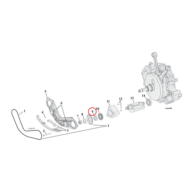 MCS Spacer, Balancer Sprocket .190" – 2000–2006 Twin Cam B